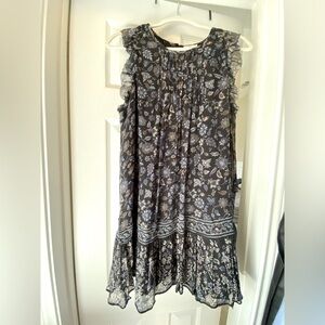 Joie Tahoma Sleeveless Paisley Silk Mini Dress